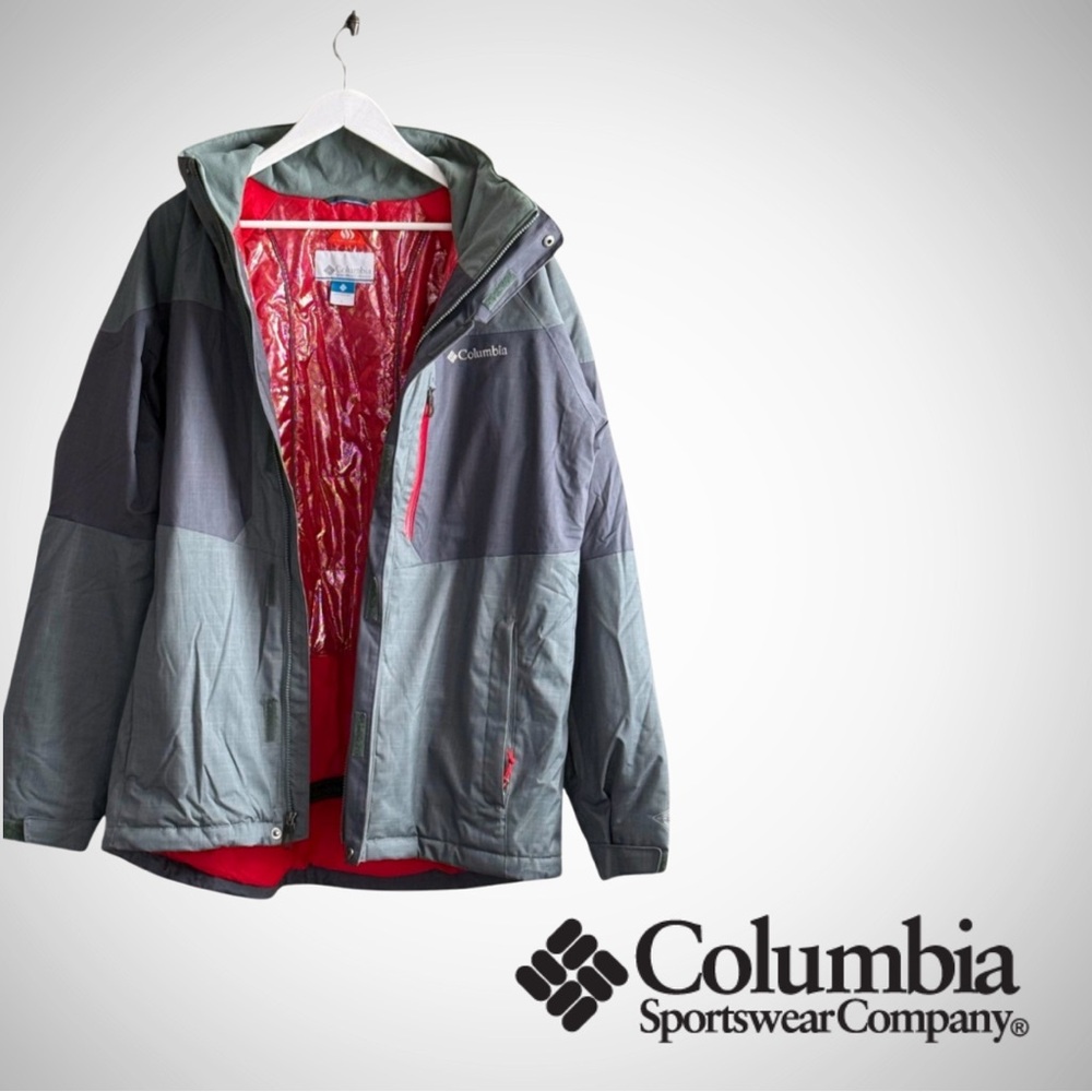 Columbia Alpine Action Grey Full Zip Ski Jacket Size Large